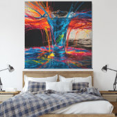 Verdwijnend Water Abstract afbeelding Canvas Afdruk (Insitu (Slaapkamer))