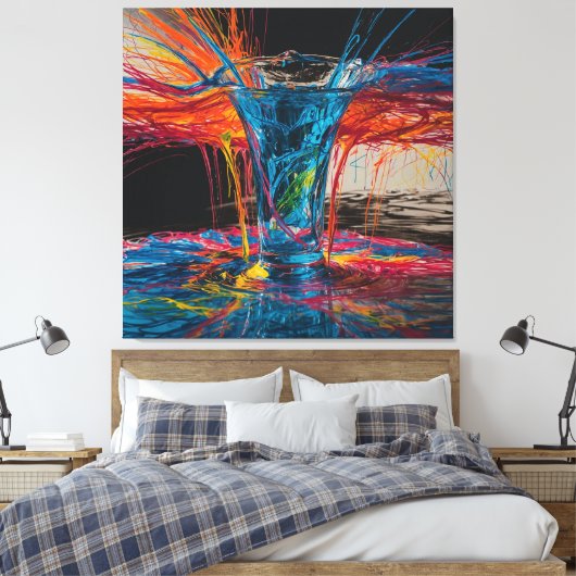 Verdwijnend Water Abstract afbeelding Canvas Afdruk (Insitu (Slaapkamer))