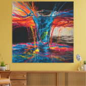 Verdwijnend Water Abstract afbeelding Canvas Afdruk (Insitu (Woonkamer))