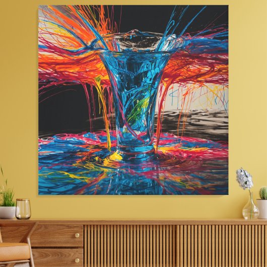 Verdwijnend Water Abstract afbeelding Canvas Afdruk (Insitu (Woonkamer))