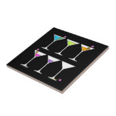 Verdwijnende Martinis Coaster T Tegeltje (Zijkant)