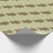 Verdwijnende peperkoek man cadeaupapier (Hoek)