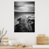 Verdwijnende pier in zee poster (Keuken)