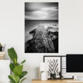 Verdwijnende pier in zee poster (Thuiskantoor)