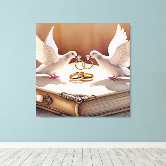 Vereend in Liefde Canvas Afdruk (Insitu (Houten vloer))