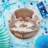 Vereend in Liefde Papieren Bordje (Feest)