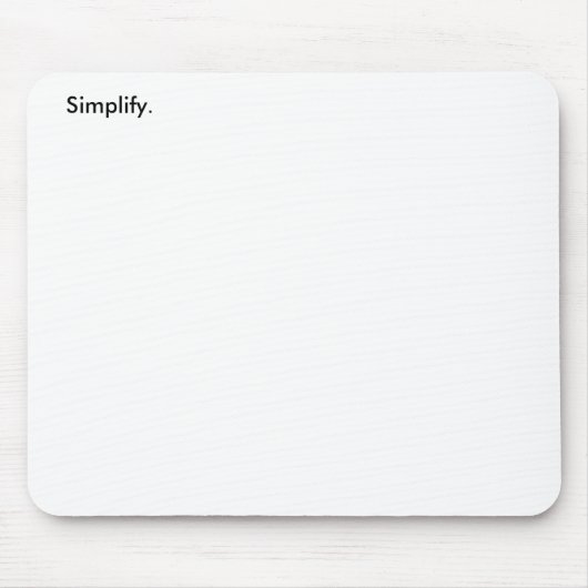 Vereenvoudig. (3 van 3) muismat (Voorkant)