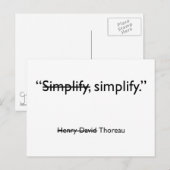 Vereenvoudig briefkaart (Voorkant / Achterkant)