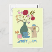 Vereenvoudig uw levend briefkaart (Voorkant / Achterkant)