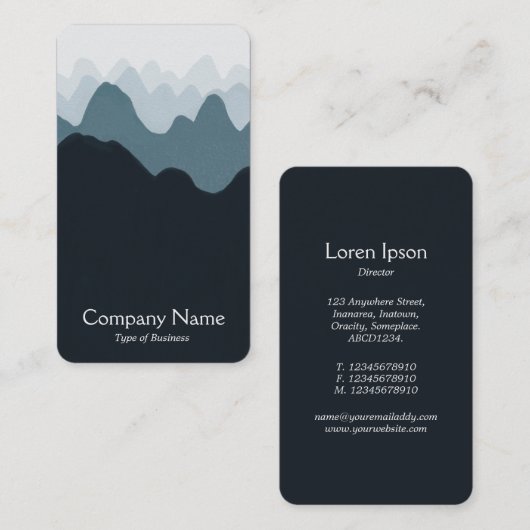 Vereenvoudigd landschap 02 visitekaartje (Voorkant / Achterkant)
