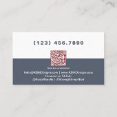 Vereenvoudigde QR Grijs Rood Personal Trainer Visitekaartje (Achterkant)