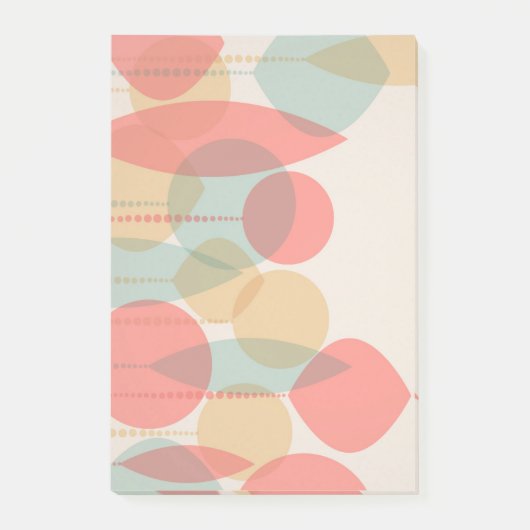 Vereenvoudigde Retro-Ornamenten, alles over druk 4 Post-it® Notes (Voorkant)