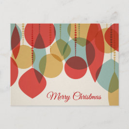 Vereenvoudigde Retro-Ornamenten met prettige kerst Feestdagenkaart