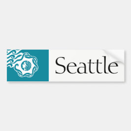 Vereenvoudigde vlag voor Seattle - sticker