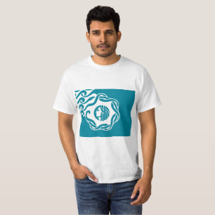 Vereenvoudigde vlag voor Seattle t-shirt