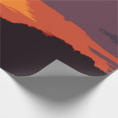 Vereenvoudigde zonsondergang cadeaupapier (Hoek)