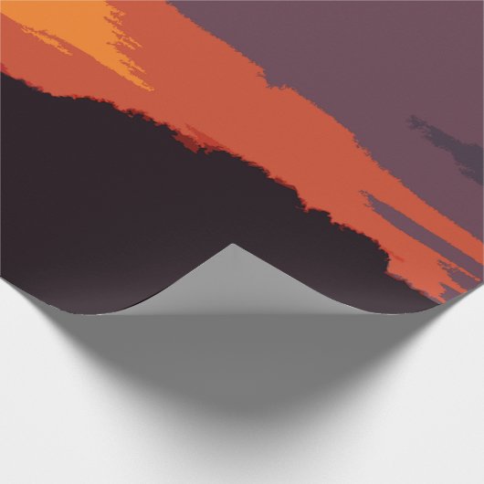 Vereenvoudigde zonsondergang cadeaupapier (Hoek)