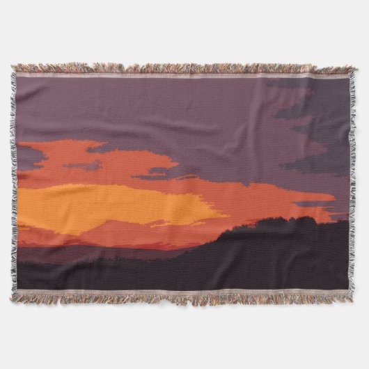 Vereenvoudigde zonsondergang deken (Voorkant)