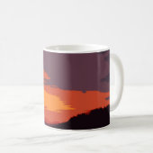 Vereenvoudigde zonsondergang koffiemok (Voorkant rechts)