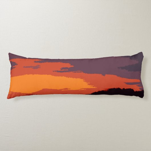 Vereenvoudigde zonsondergang lichaamskussen (Voorkant)