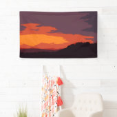 Vereenvoudigde zonsondergang spandoek (Insitu)