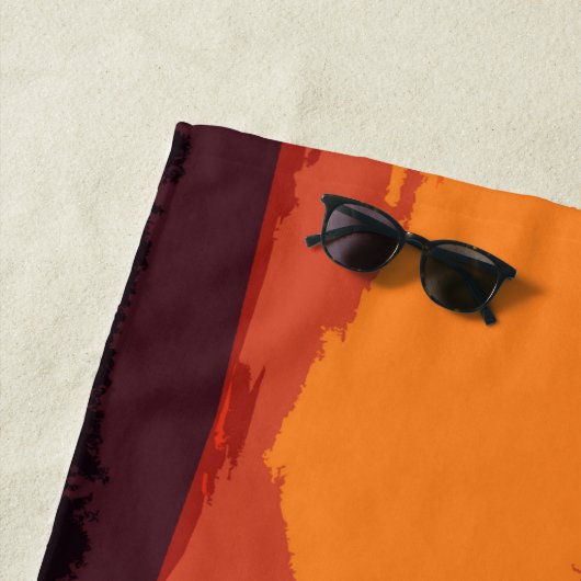 Vereenvoudigde zonsondergang strandlaken (In situ)