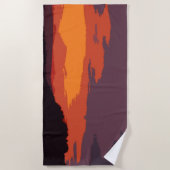 Vereenvoudigde zonsondergang strandlaken (Voorkant)