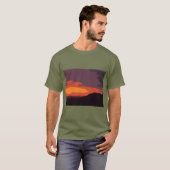 Vereenvoudigde zonsondergang t-shirt (Voorkant volledig)