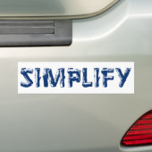Vereenvoudigen Bumpersticker (Op auto)