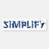 Vereenvoudigen Bumpersticker (Voorkant)