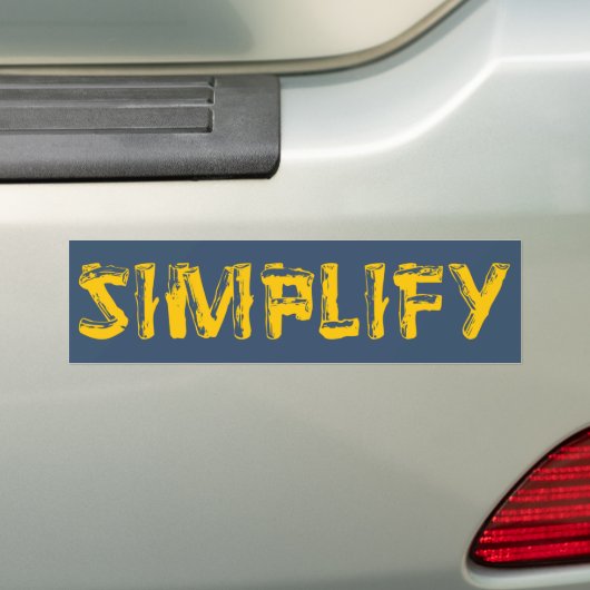 Vereenvoudigen Bumpersticker (Op auto)