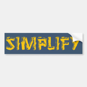 Vereenvoudigen Bumpersticker