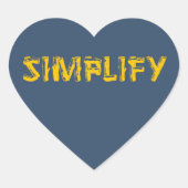 Vereenvoudigen Hart Sticker (Voorkant)