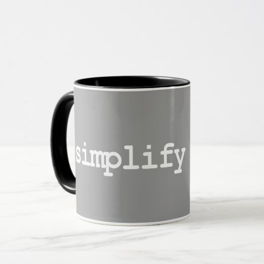 vereenvoudigen mok (Voorkant links)