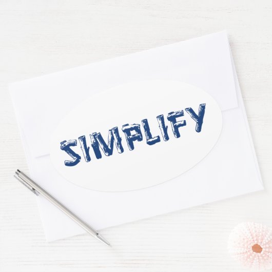 Vereenvoudigen Ovale Sticker (Envelop)