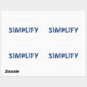 Vereenvoudigen Ovale Sticker (Vel)