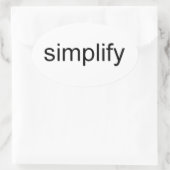 Vereenvoudigen Ovale Sticker (Tas)