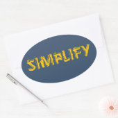 Vereenvoudigen Ovale Sticker (Envelop)