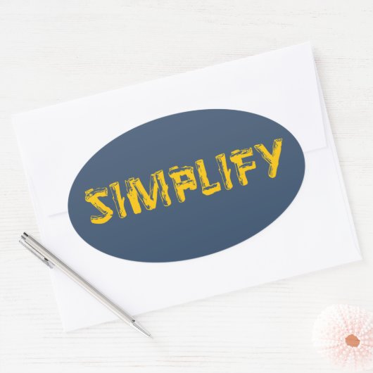 Vereenvoudigen Ovale Sticker (Envelop)