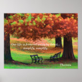 Vereenvoudigen - Thoreau-offerte - kunstdruk Poster (Voorkant)