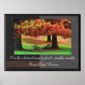 Vereenvoudigen, vereenvoudigen - Thoreau-offerte - Poster (Voorkant)