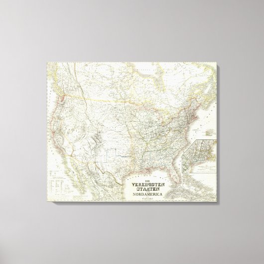 Vereinigten Staaten von N America - Noord-VS Canvas Afdruk (Voorkant)