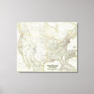 Vereinigten Staaten von N America - Noord-VS Canvas Afdruk