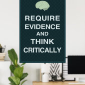 Vereis Bewijs en denk Kritiek Poster (Thuiskantoor)
