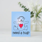 Vereis een omhelzing? briefkaart (Staand voorkant)