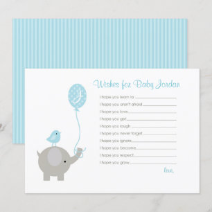 Vereist Baby Advice Cards (Elephant Boys) Kaart