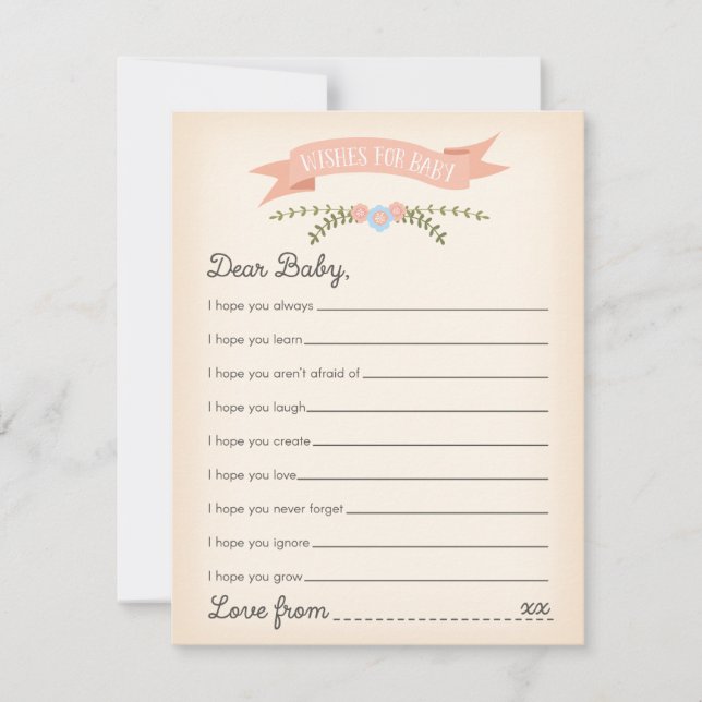 Vereist Baby - Baby shower Game Kaart (Voorkant)