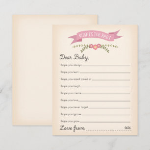 Vereist Baby - Baby shower gamekaart Kaart