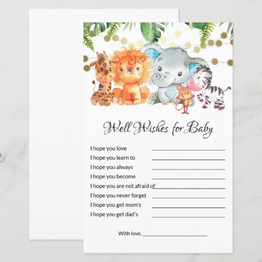 Vereist Baby Baby shower Games (Voorkant / Achterkant)