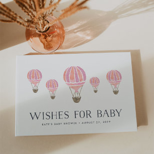 Vereist Baby   Baby shower voor luchtballon Gastenboek